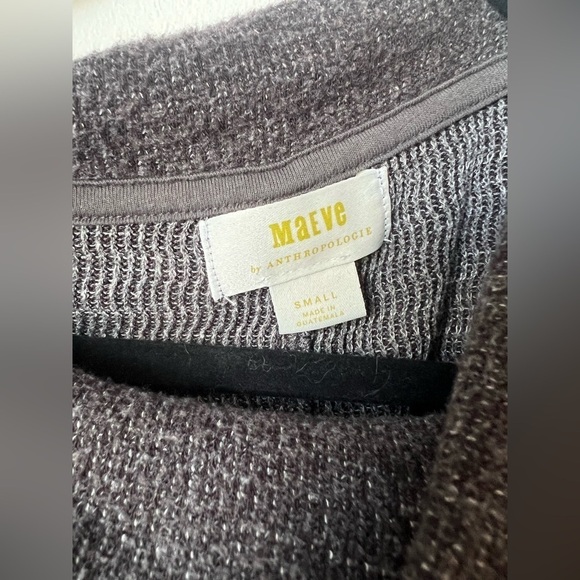 Maeve x Anthropologie Charcoal Heather Grey Risa Hacci Cowl Tunic Sweater Small - Picture 11 of 11